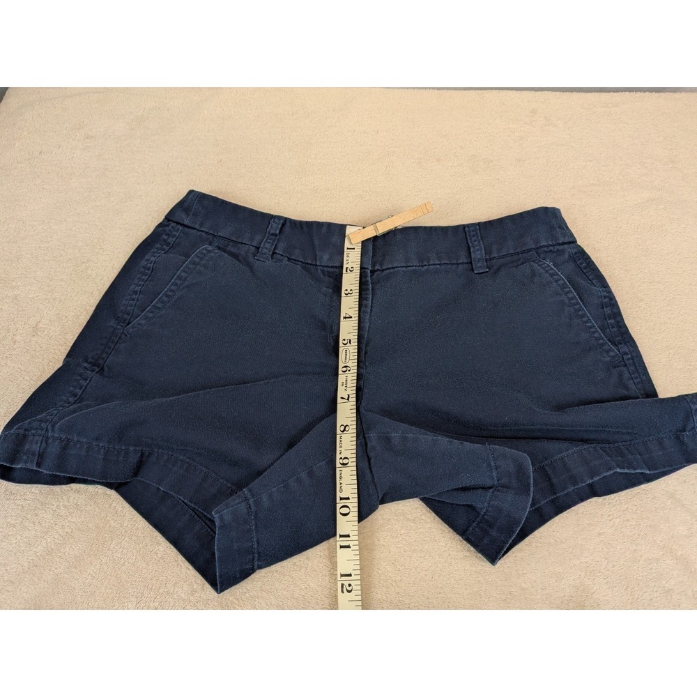 J.CREW Women's Size 4 Navy Blue Chino Shorts 100% Cotton Preppy Casual EUC - Picture 6 of 7